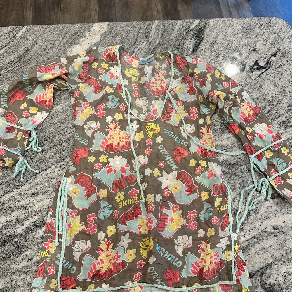 Letarte Multicolor Floral Swim Coverup